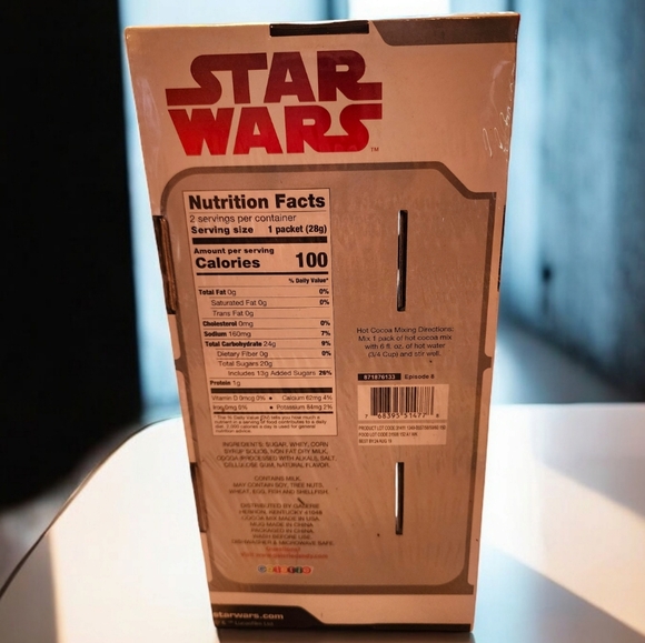 Disney Star Wars 2 Mugs Gift Set with Chocolate Cocoa Mix (R2-D2 & BB-8) Sealed - Picture 2 of 3